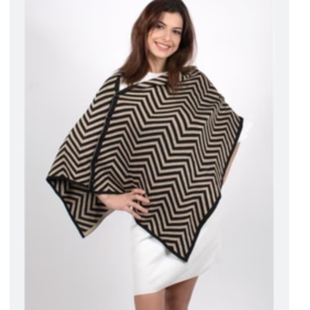 New Cruise Club Striped Poncho